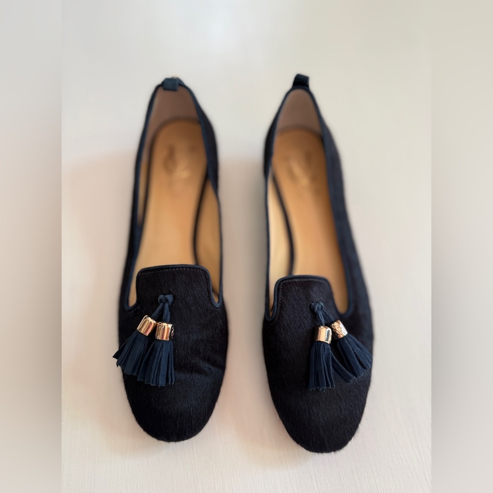 VC Signature | Navy Blue Pony Hair Tassel 'Nancy' Loafer  Office Sz 7.5 M
